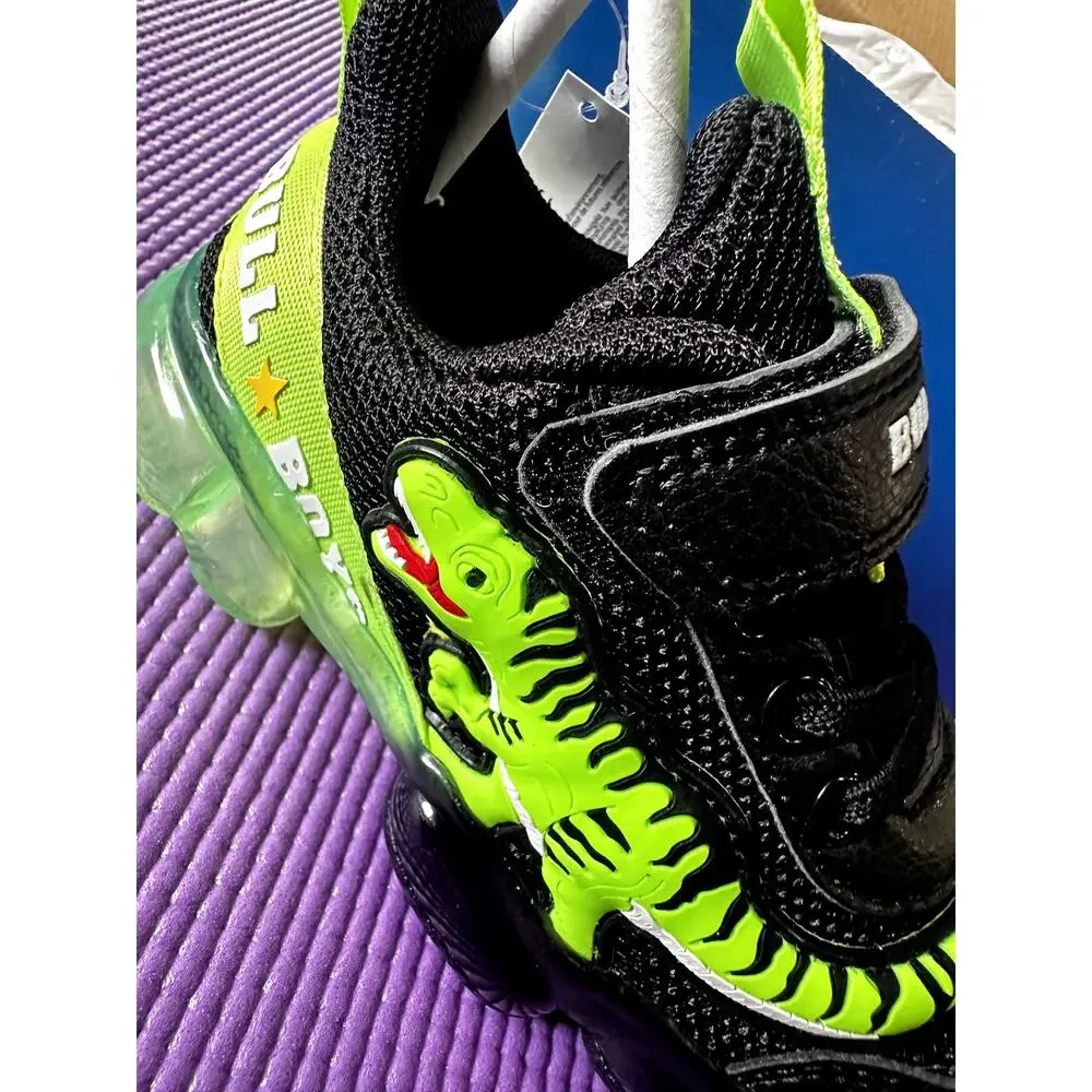 New Bull Boys DNAL2130 T-Rex Light Up Dinosaur Sneakers Boys size US 9 EU26